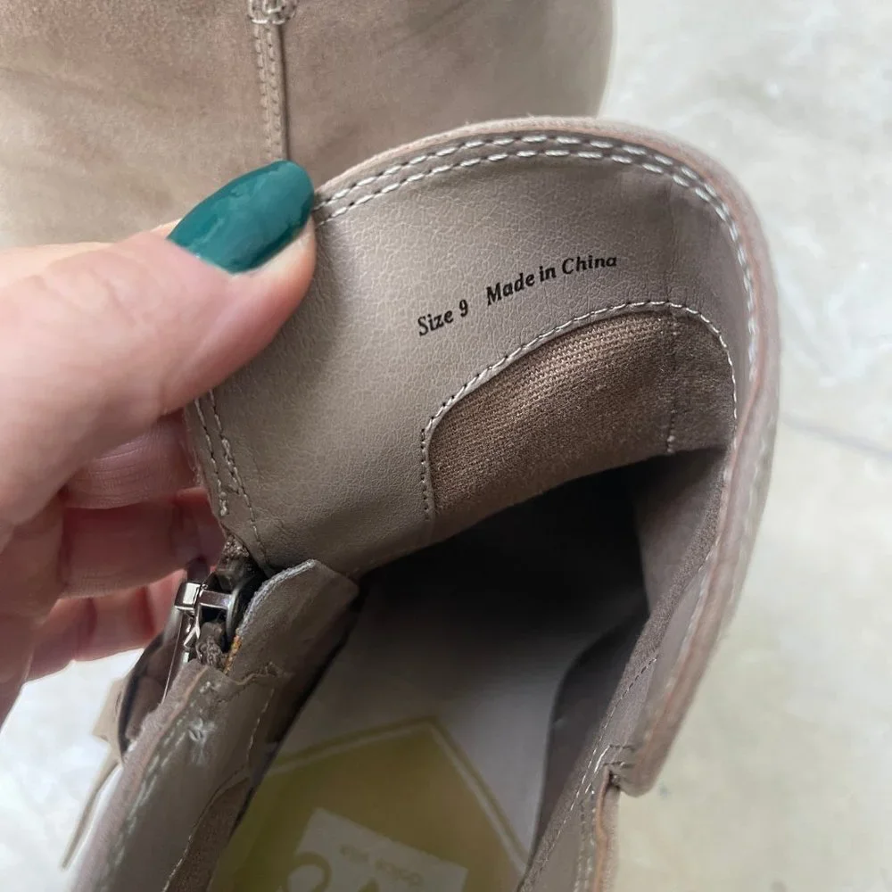 DV8 Resley Faux Suede Bootie, Size 9, Taupe - only worn 1-2 times!